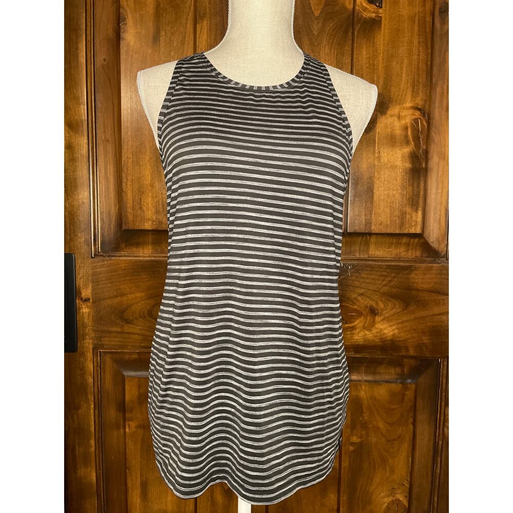 Athleta Tank Women's Size Small Racer Back Heather Striped Chi
